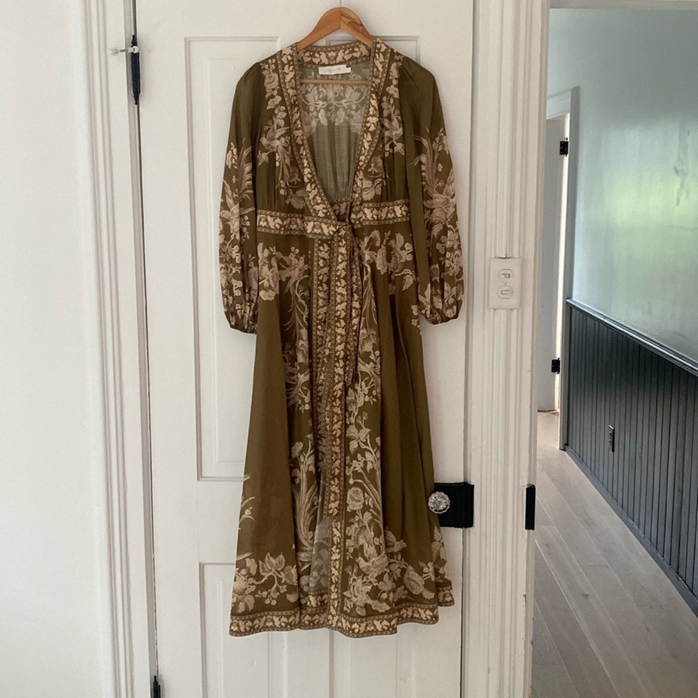 Zimmermann Wrap Dress Olive Size 0